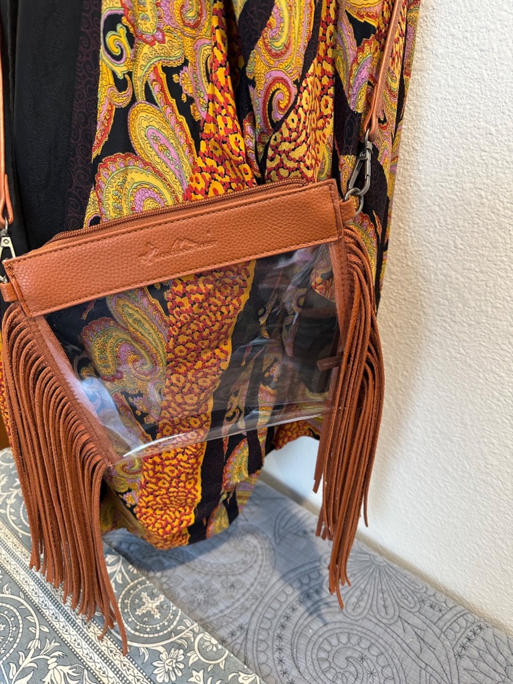 Montana West leather fringe Purse. NWOT - Picture 8 of 9